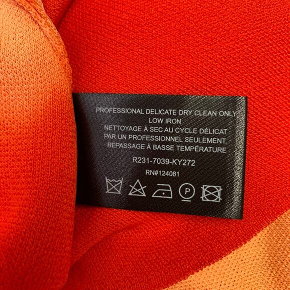 PROENZA SCHOULER Size S Orange Viscose Tie Dye Crossback Maxi Dress - Picture 7 of 7